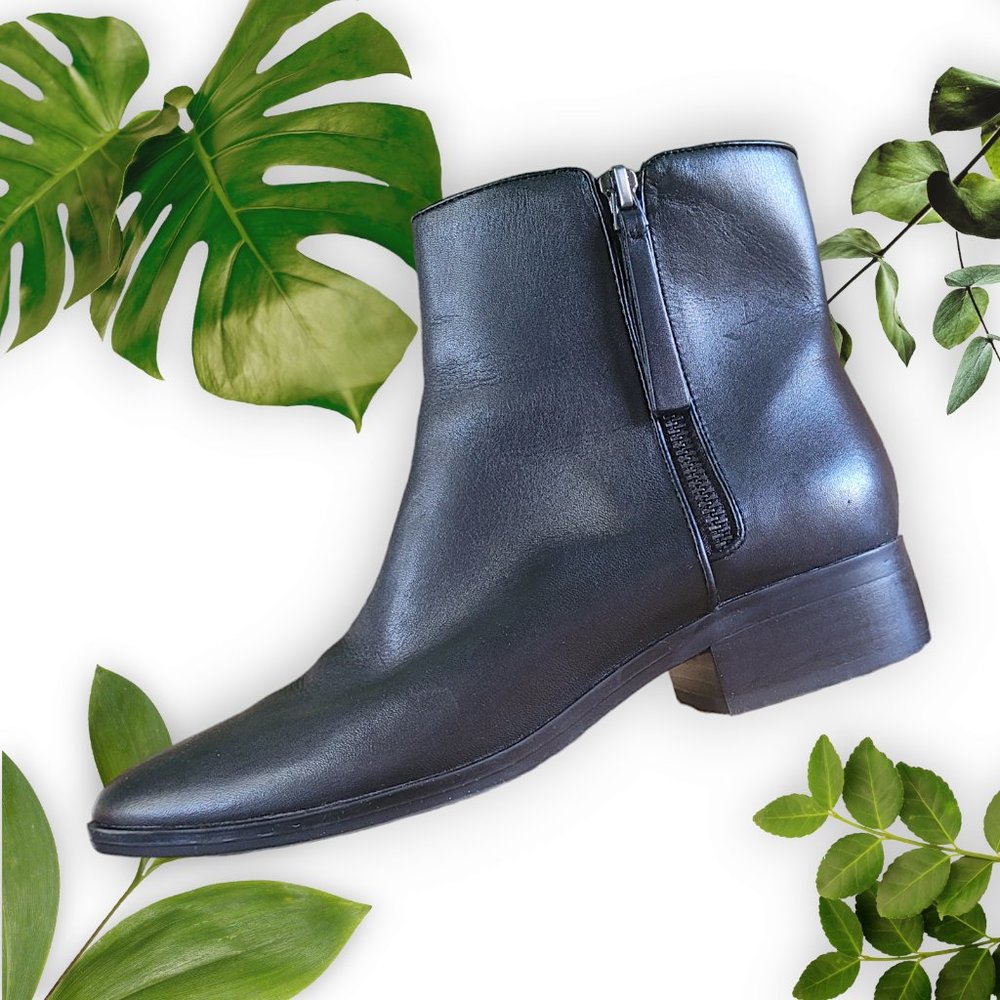 Naturalizer Robyn Black Zip Bootie, sz 7.5M